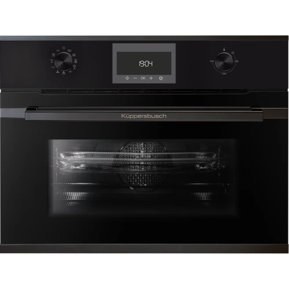 Компактный духовой шкаф с СВЧ KUPPERSBUSCH CBM 6330.0 S2 BLACK CHROME