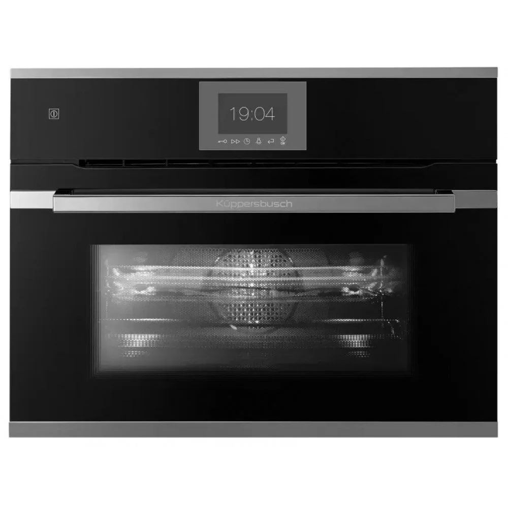 Компактный духовой шкаф с СВЧ KUPPERSBUSCH CBM 6550.0 S3 SILVER CHROME