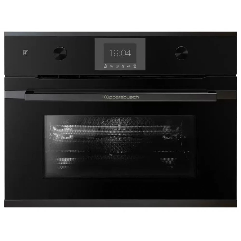 Компактный духовой шкаф с СВЧ KUPPERSBUSCH CBM 6350.0 S2 BLACK CHROME