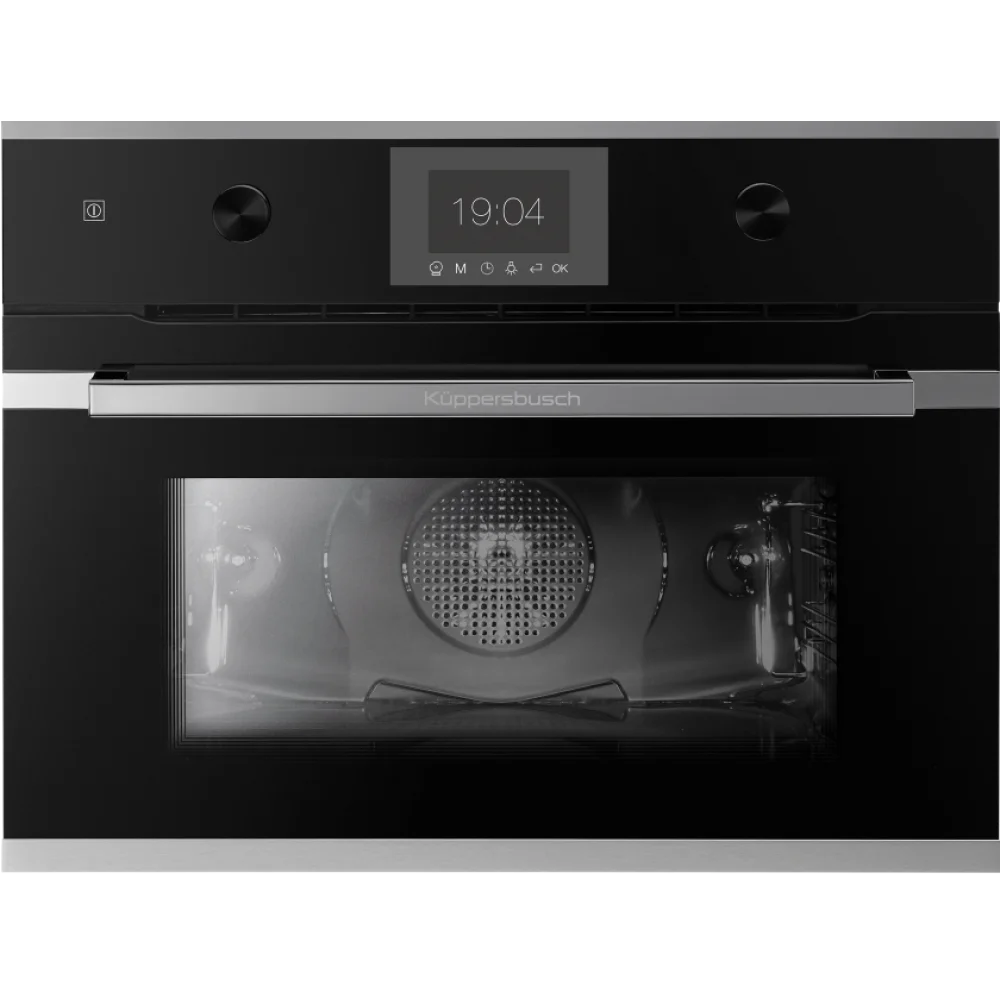 Компактный духовой шкаф с СВЧ KUPPERSBUSCH CBM 6350.0 S3 SILVER CHROME