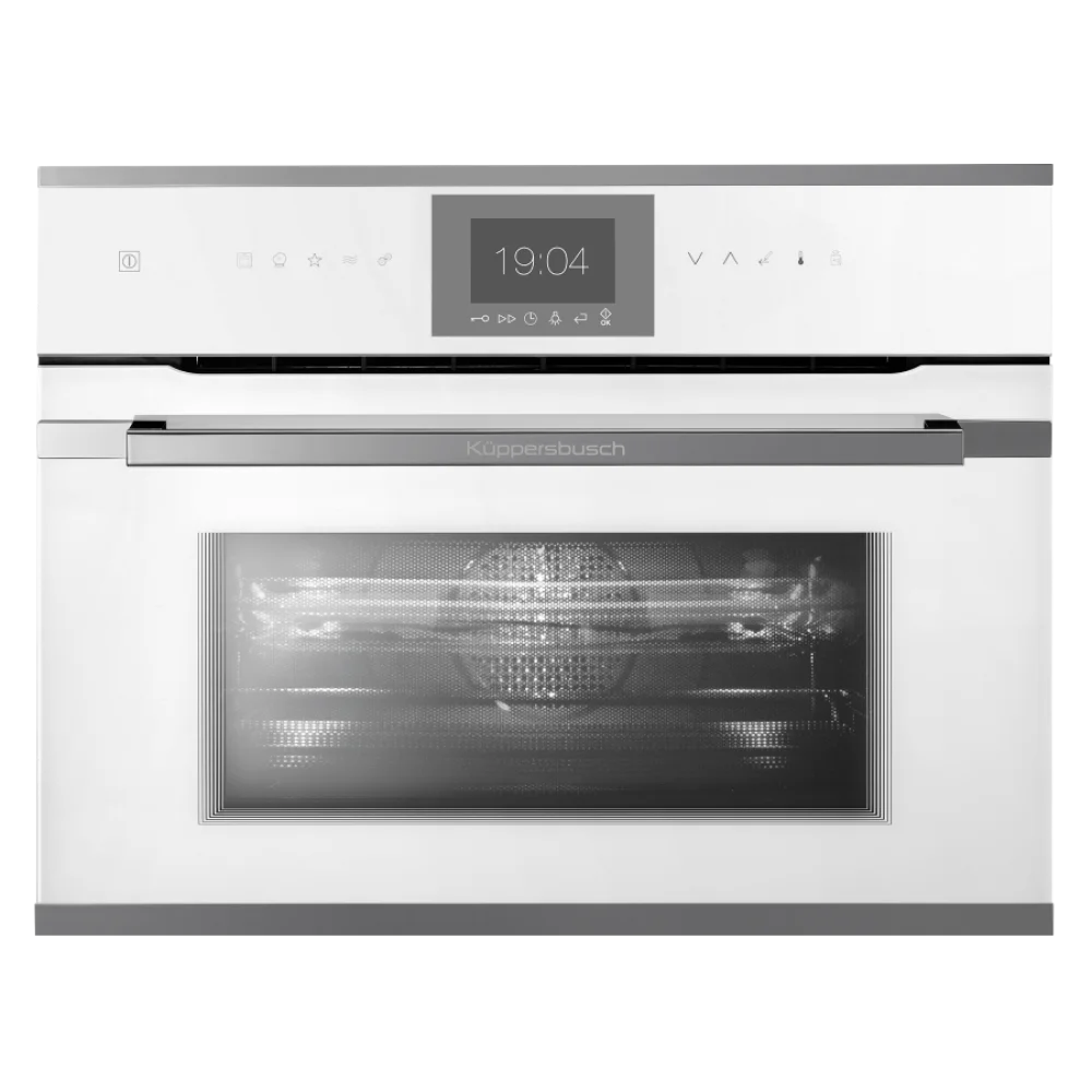 Компактный духовой шкаф с СВЧ KUPPERSBUSCH CBM 6550.0 W3 SILVER CHROME