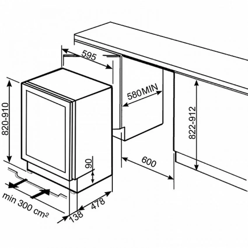 Винный шкаф SMEG CVI638N