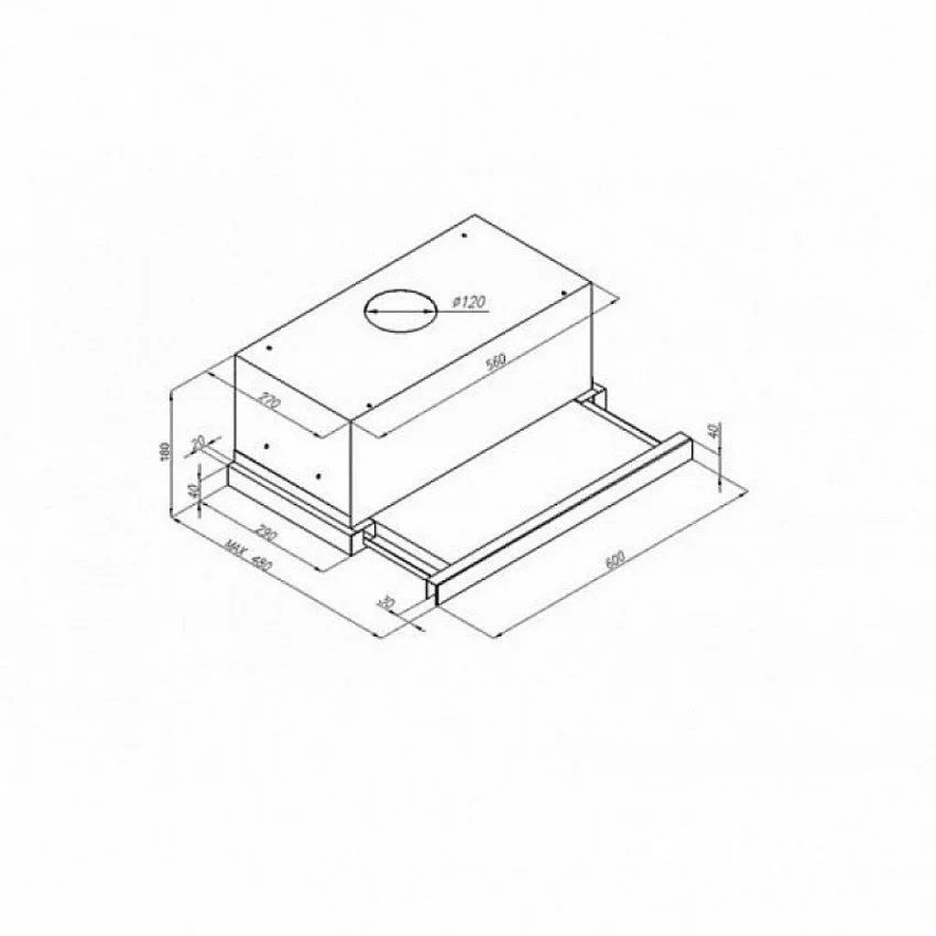 Вытяжка CIARKO STEP 60 GBK