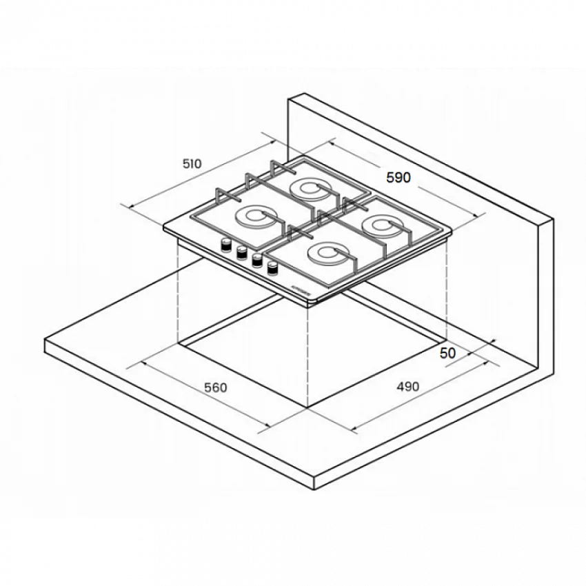 Варочная панель TEKA PAC 60 4G AI AL CI WHITE