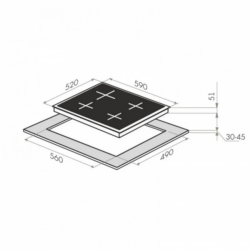 Варочная панель MAUNFELD MEHE.64.98W