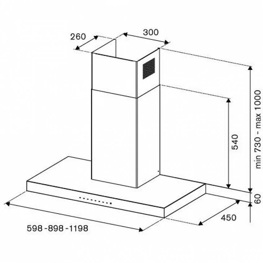 Вытяжка BERTAZZONI KT90P1ANT