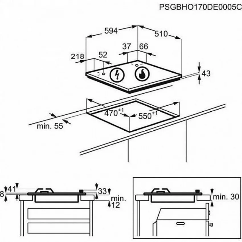 Газовая варочная панель ZANUSSI GPZ 262 HX