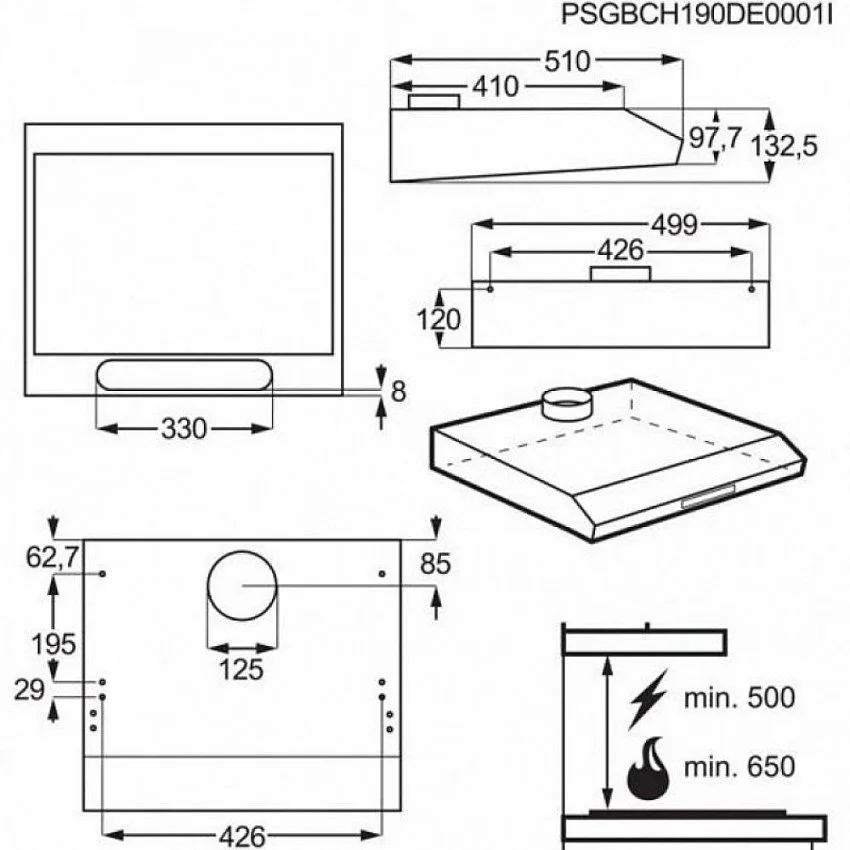 Вытяжка ELECTROLUX LFU9215W