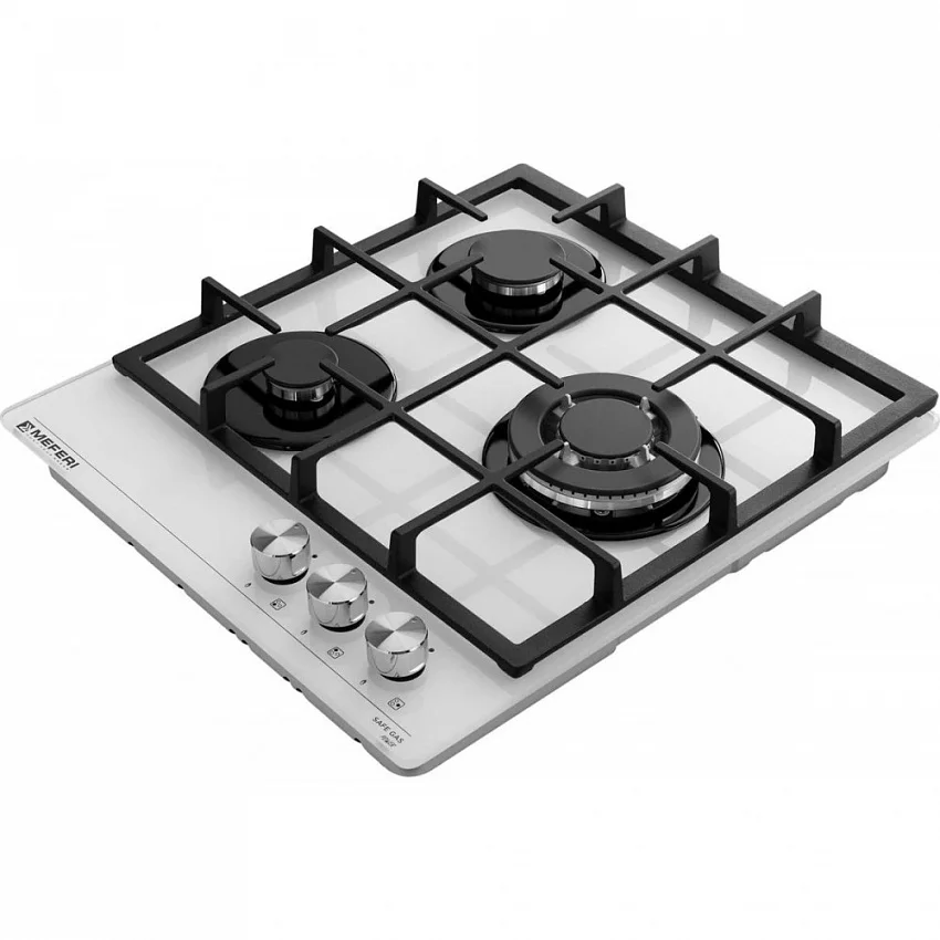 Газовая варочная панель MEFERI MGH453WH GLASS POWER