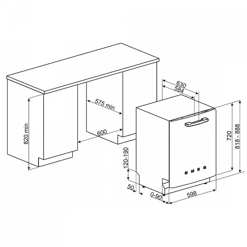 Посудомоечная машина SMEG ST2FABCR2