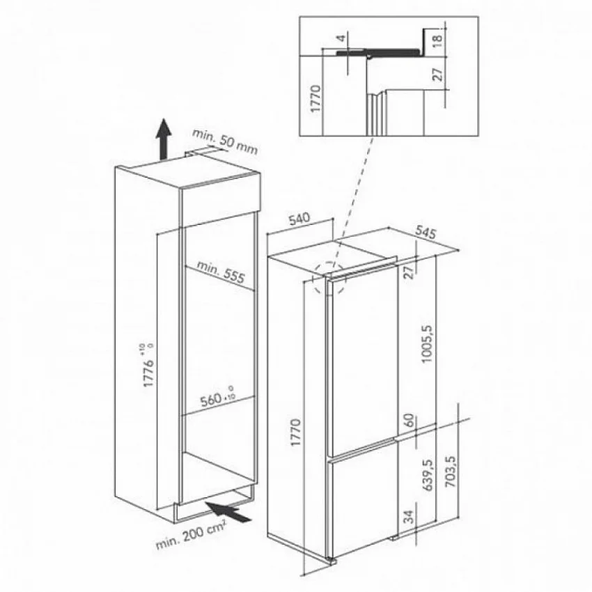 Холодильник KITCHENAID KCBCR 18600