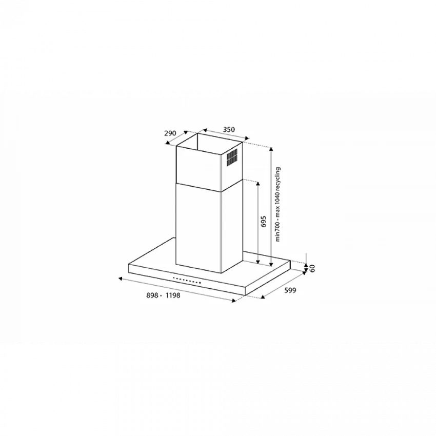 Вытяжка BERTAZZONI PROFESSIONAL KTI90P1AXT