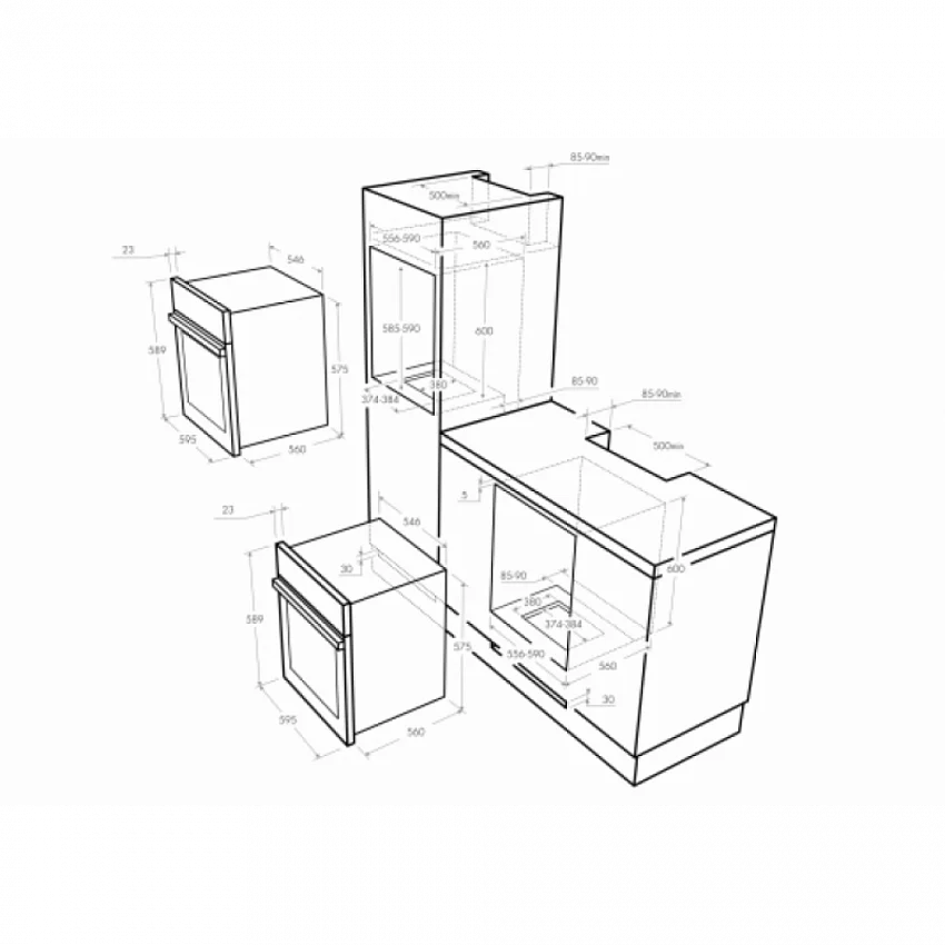 Газовый духовой шкаф MAUNFELD MGOG.673W