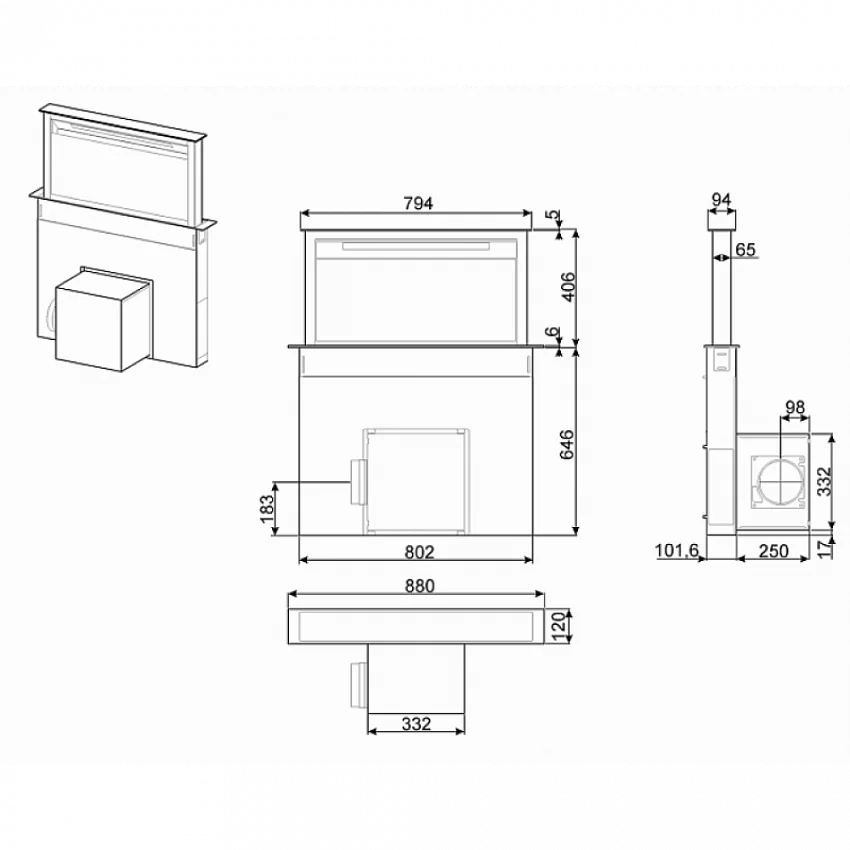 Вытяжка SMEG KDD90VXBE