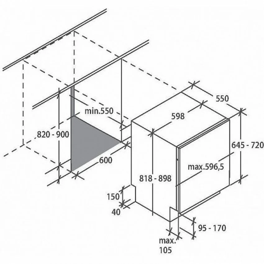 Посудомоечная машина CANDY CDIN 3D632PB-07