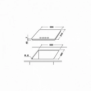 Варочная панель KITCHENAID KHSP5 86510