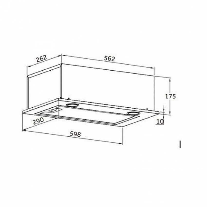 Вытяжка HOMSAIR CAMELIA POWER 60RD ЧЕРНЫЙ