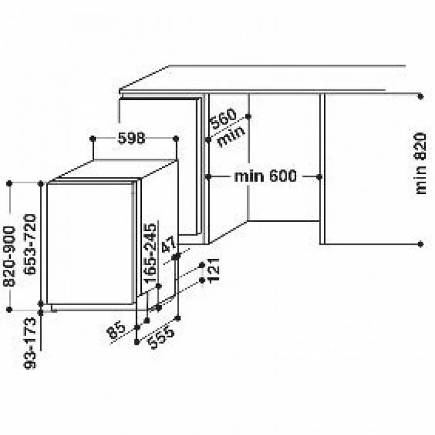 Встраиваемая посудомоечная машина WHIRLPOOL WIC 3T224 PFG