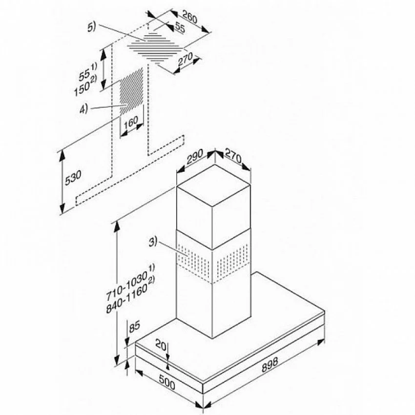 Вытяжка MIELE DA 6698 W CLST