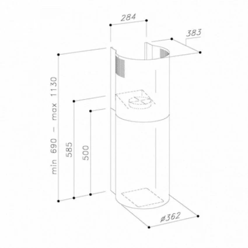 Вытяжка SIRIUS SDD4TCEM90