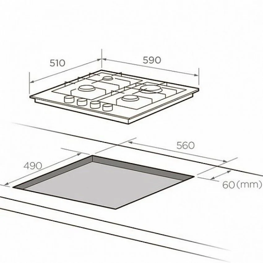 Газовая варочная панель MIDEA MG 697 TX