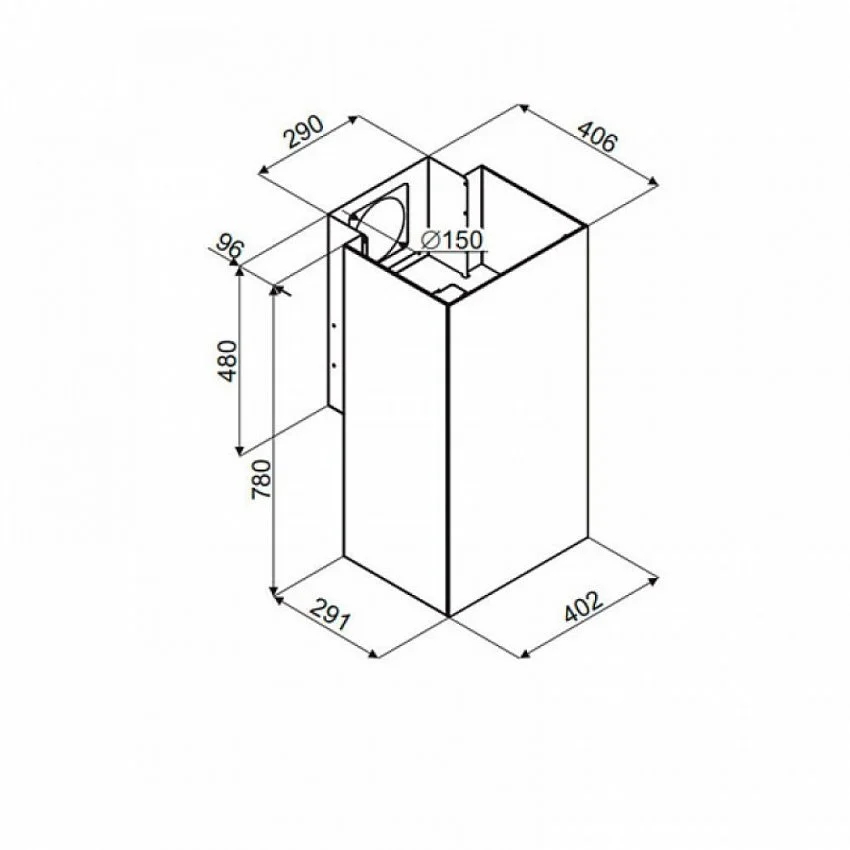 Вытяжка MAUNFELD BATH 402 ЧЁРНЫЙ