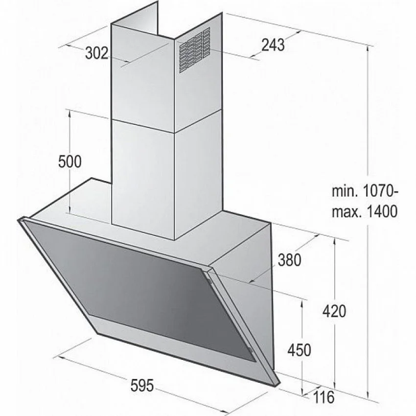 Вытяжка GORENJE GHV 63 B