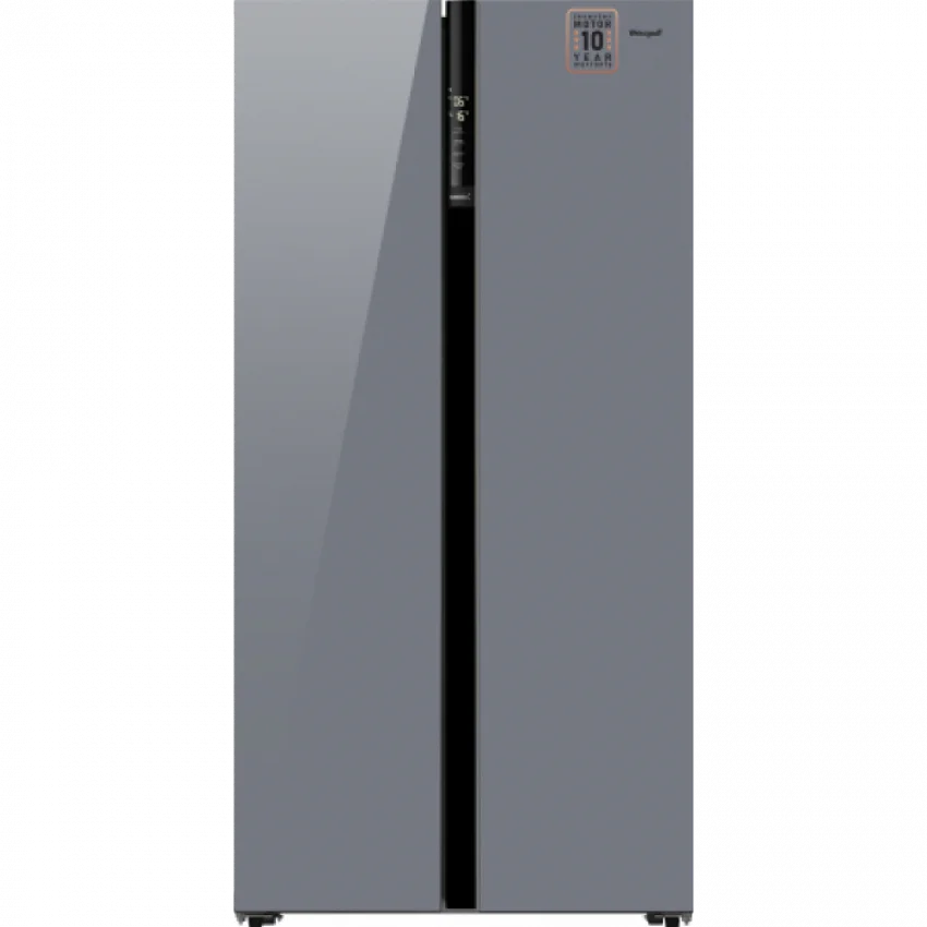 Холодильник WEISSGAUFF WSBS 600 NOFROST INVERTER DARK GREY GLASS