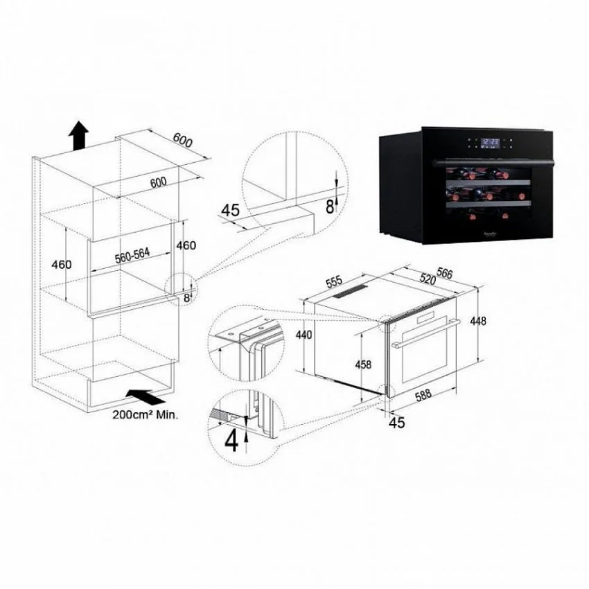 Винный шкаф TEMPTECH SOM45SES