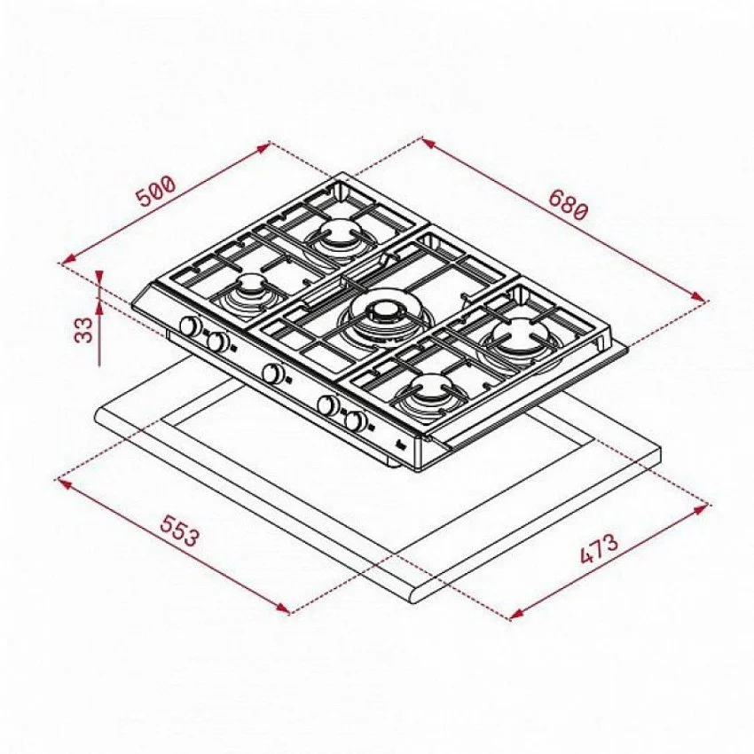 Варочная панель TEKA EX/70.1 5G AI AL DR CI