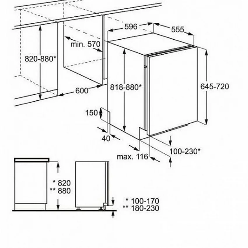 Встраиваемая посудомоечная машина ZANUSSI ZDT92100FA