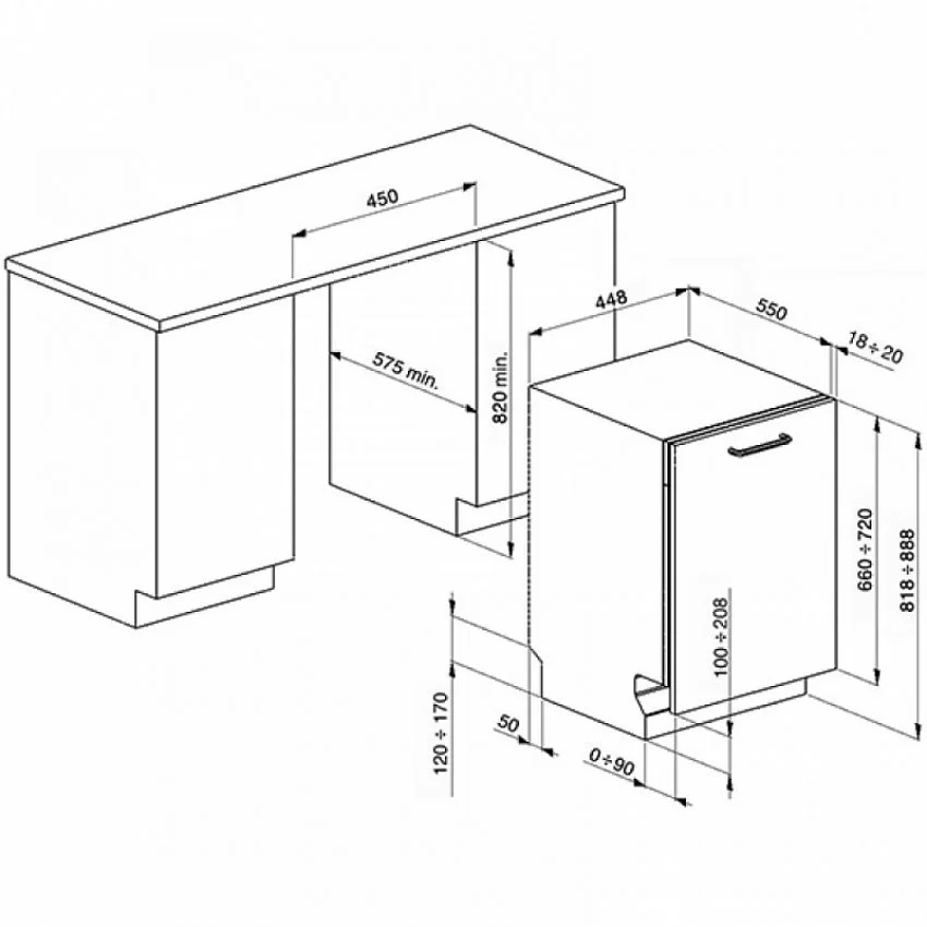 Посудомоечная машина SMEG STA4505