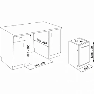 Посудомоечная машина FRANKE- FDW 4510 E8P E 117.0616.305