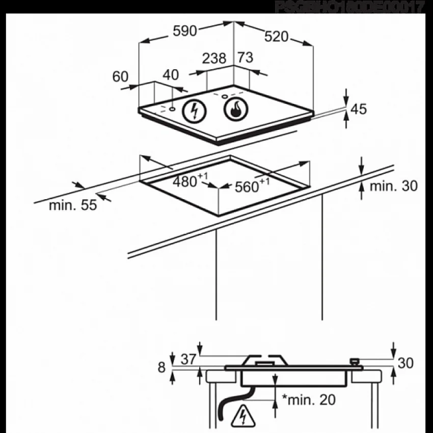 Варочная панель ZANUSSI ZGO568434B