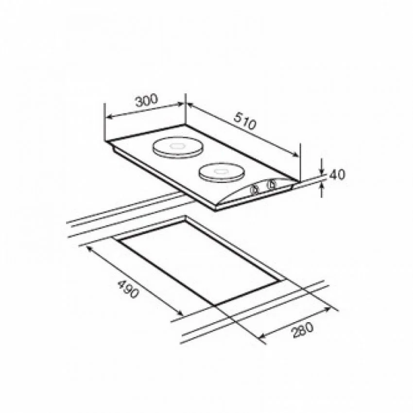 Варочная панель TEKA EM/30 2P S. STEEL (EXP)