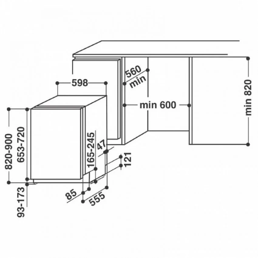 Посудомоечная машина WHIRLPOOL WIC 3B+26