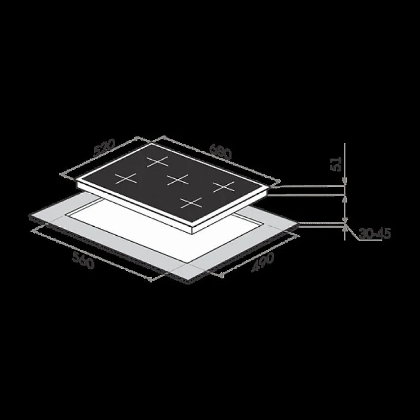Газовая варочная панель MAUNFELD MGHG.75.21B