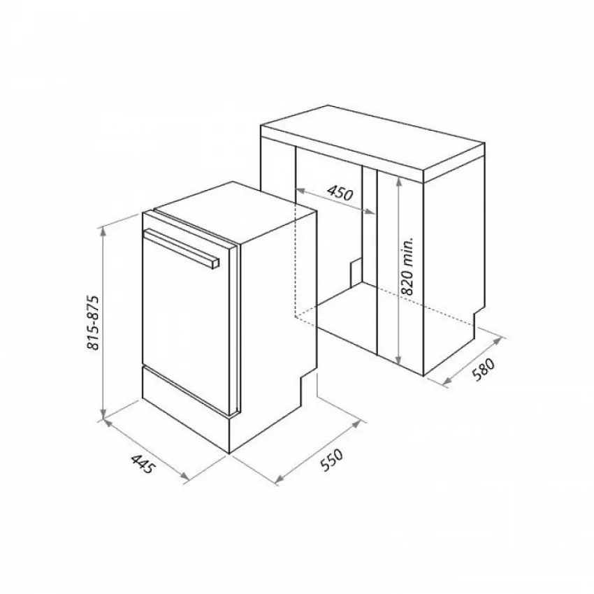 Встраиваемая посудомоечная машина HOMSAIR DW47M