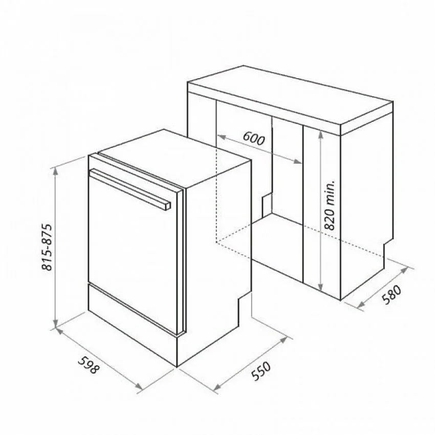 Встраиваемая посудомоечная машина HOMSAIR DW65L