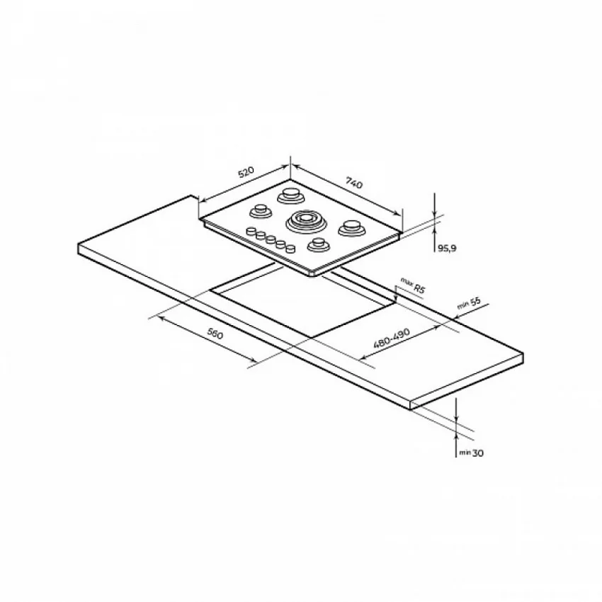 Варочная панель MILLEN MGHD 7501 WH