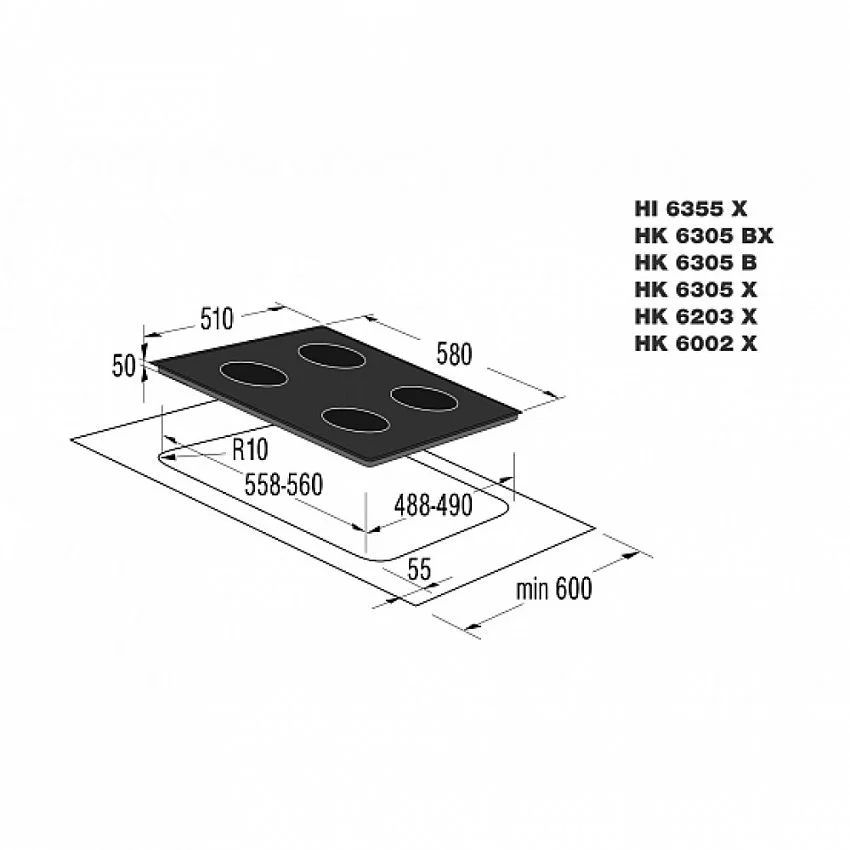 Варочная панель KORTING HK 6203 X