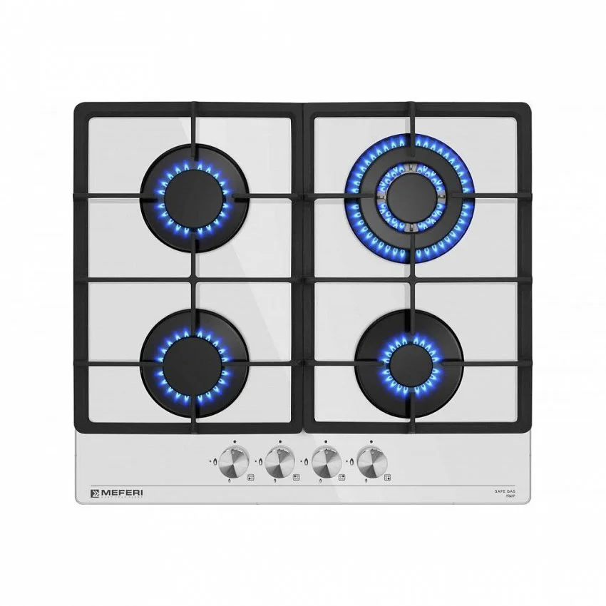 Газовая варочная панель MEFERI MGH604WH GLASS POWER