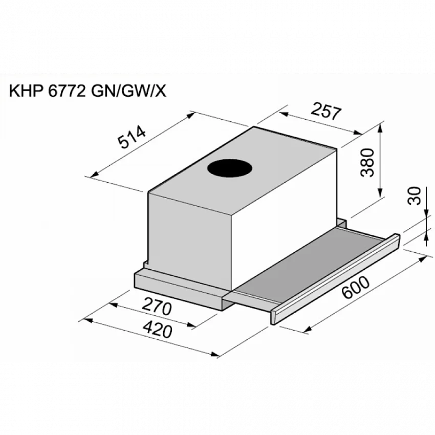 Вытяжка KORTING KHP 6772 GN
