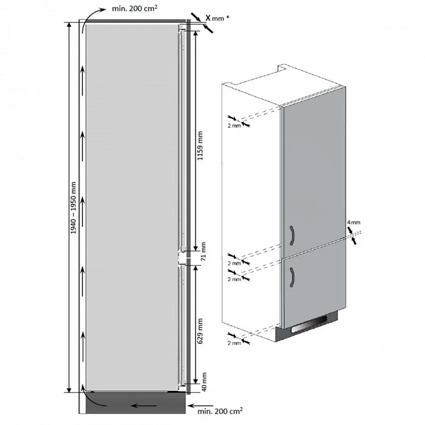 Встраиваемый холодильник GRUNDIG GKIN25920