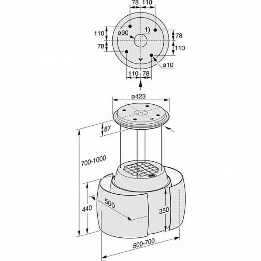 Вытяжка MIELE DA 7378 D BRWS