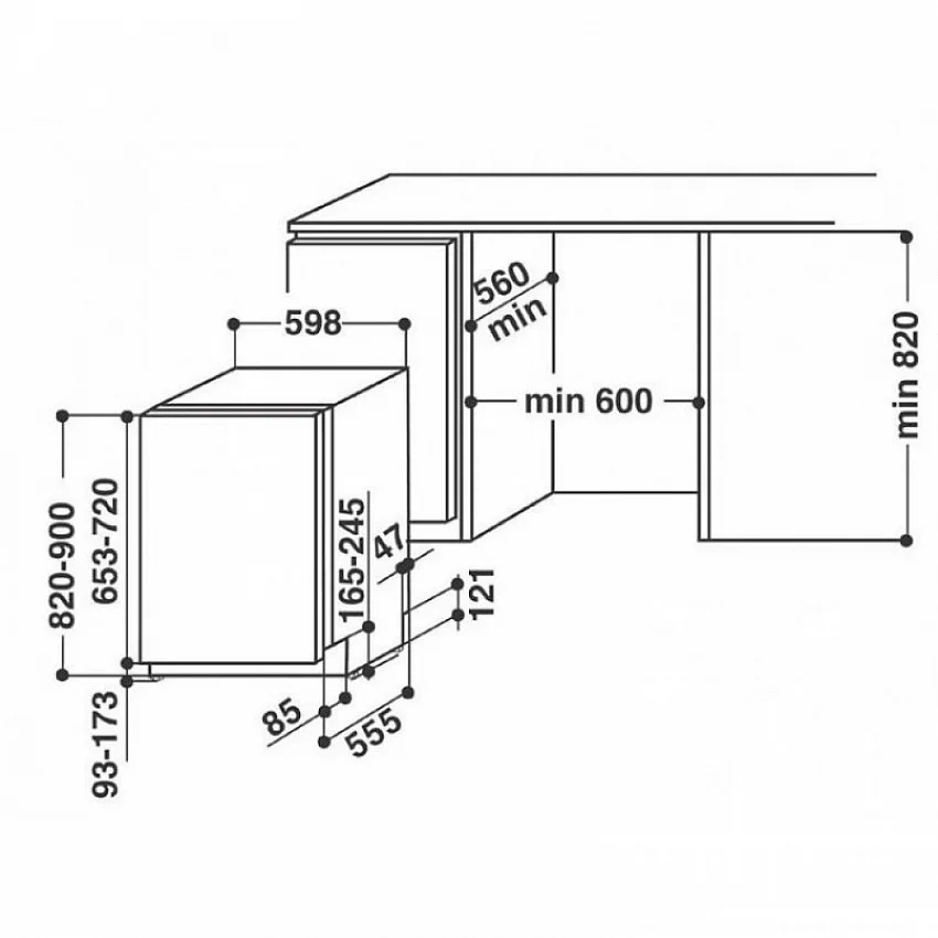 Посудомоечная машина WHIRLPOOL WIO 3O33 DEL