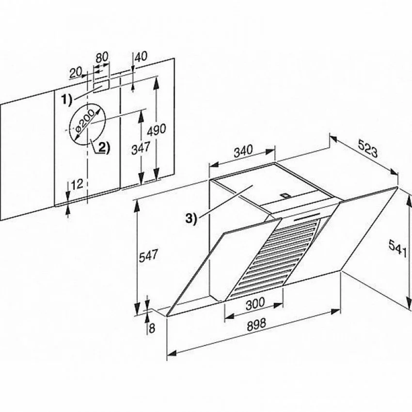 Вытяжка MIELE DA6096W OBSW
