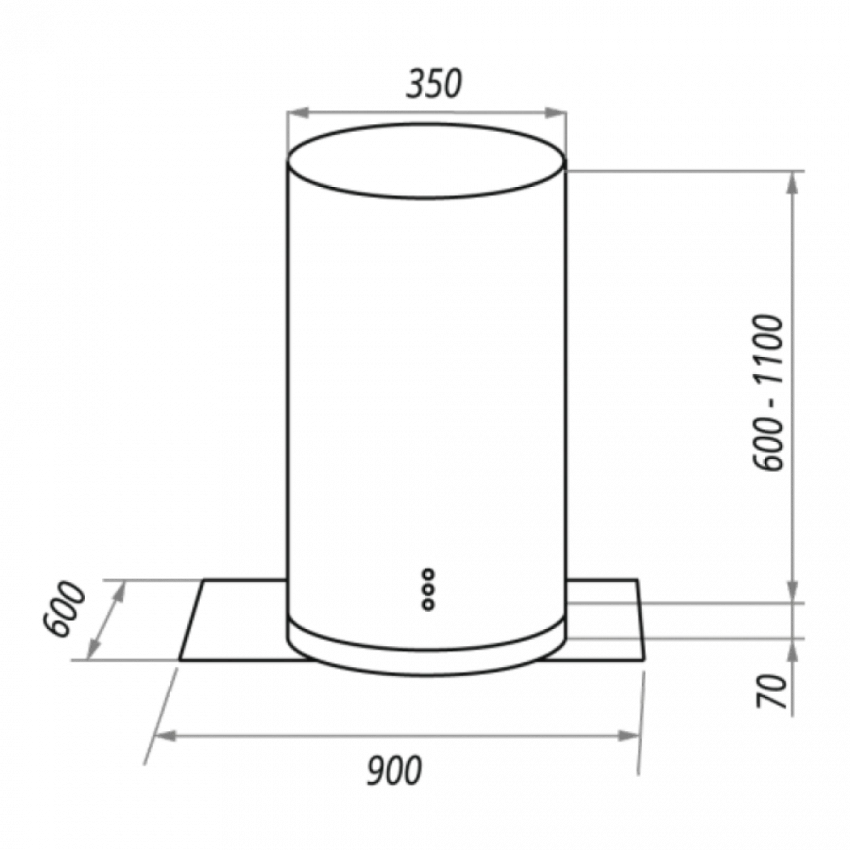 Вытяжка MAUNFELD BERTA PLUS 90 INOX GLASS