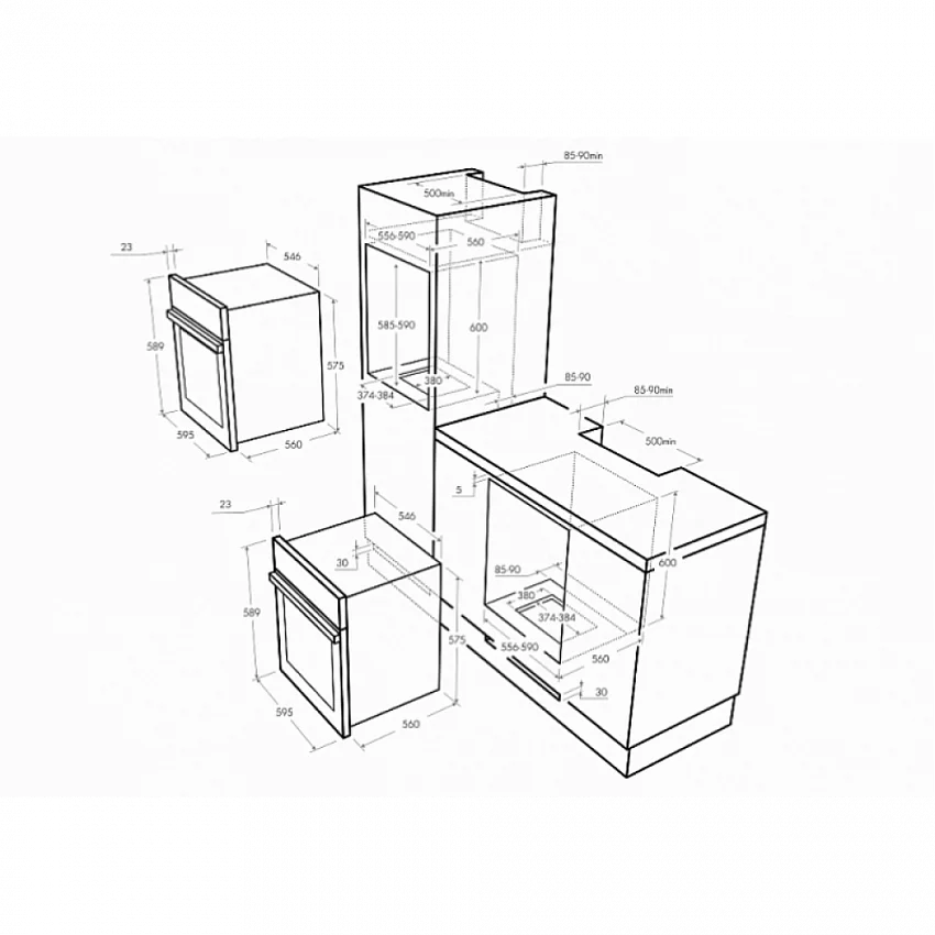 Газовый духовой шкаф MAUNFELD MGOGG.673RBG.TM