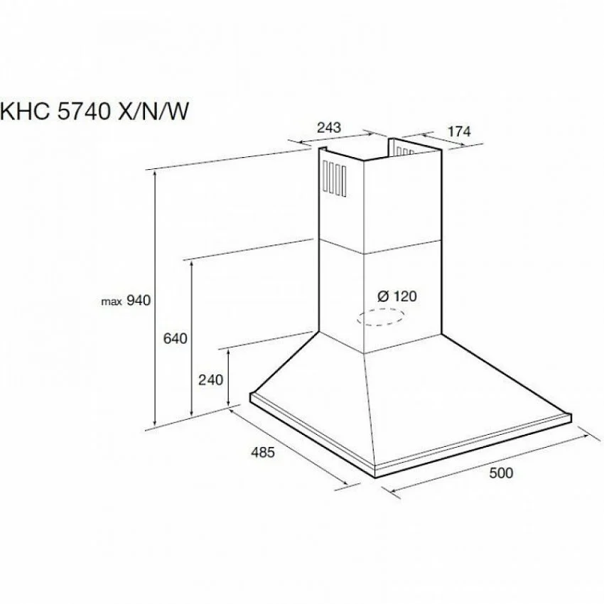 Вытяжка KORTING KHC 5740 W
